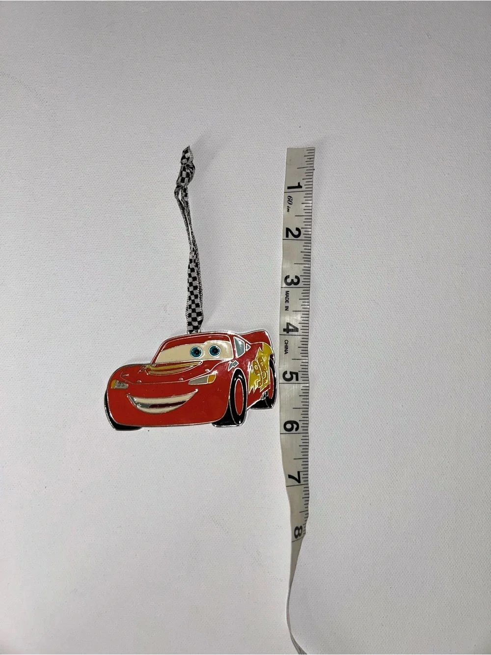 Disney Pixar Cars Lightning McQueen Metal Enamel Christmas Ornament